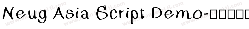 Neug Asia Script Demo字体转换